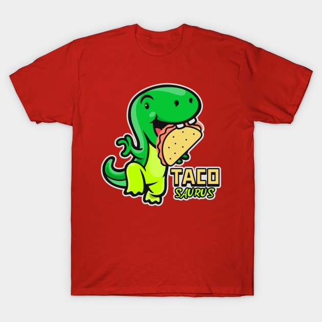 Tacosaurus Funny Taco Dinosaur T-Shirt by Etopix